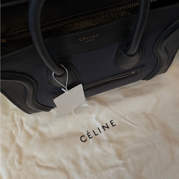 Celine Black, Purple, and White Satchel - Picture 6 of 8